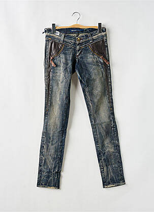 Blugi cu croială slim efect uzat decolorat talie joasă albastru MISS SIXTY femeie