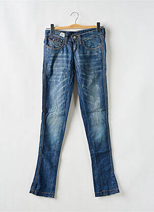 Blugi skinny efect uzat decolorat talie joasă albastru MISS SIXTY femeie