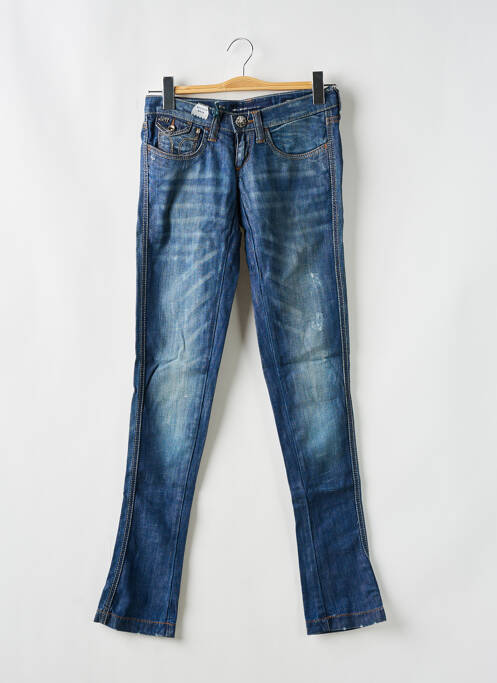 Blugi skinny efect uzat decolorat talie joasă albastru MISS SIXTY femme