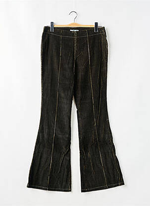 Pantalon evazat țesătură catifea negru TEDDY SMITH femeie