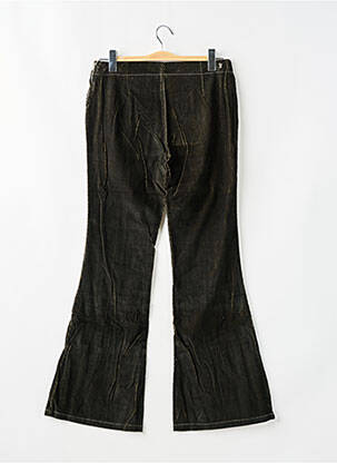 Pantalon evazat țesătură catifea negru TEDDY SMITH femeie