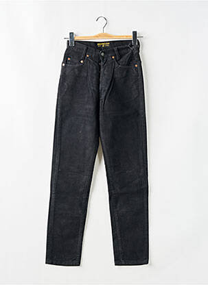 Pantalon drept închidere cu fermoar sub clapetă cu nasturi negru REDWOOD femeie
