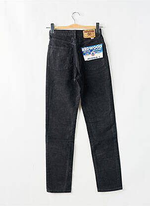 Pantalon drept închidere cu fermoar sub clapetă cu nasturi negru REDWOOD femeie