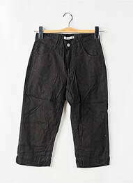 Pantalon trei sferturi buzunare negru TEDDY SMITH femeie