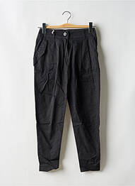 Pantalon chino țesătură poplin talie înaltă negru MISS SIXTY femme