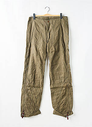 Pantalon drept țesătură poplin mărime normală verde TEDDY SMITH femeie
