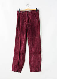 Pantalon drept închidere cu fermoar sub clapetă cu nasturi mărime normală violet RWD femme