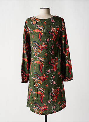 Rochie midi imprimeu floral mâneci lungi verde LA FIANCÉE femeie