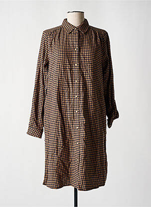 Rochie midi mâneci lungi mâneci lungi maro TOM TAILOR femeie