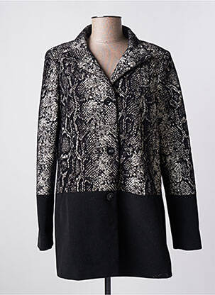 Palton lung negru CONCEPT K femeie