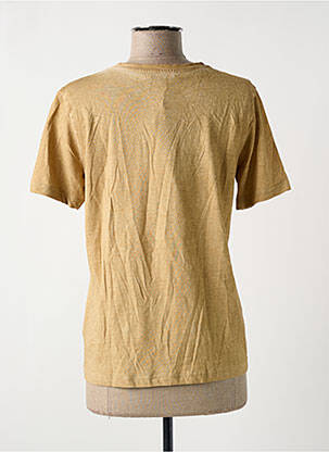 Tricou serigrafie mâneci scurte bej GARCIA femeie