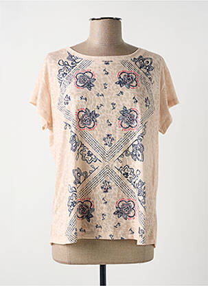 Tricou elasticitate mâneci scurte bej LOLA ESPELETA femeie