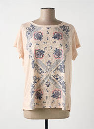 Tricou elasticitate mâneci scurte bej LOLA ESPELETA femme