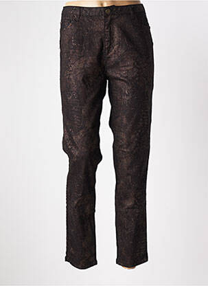 Pantalon slim maro EVA KAYAN femeie