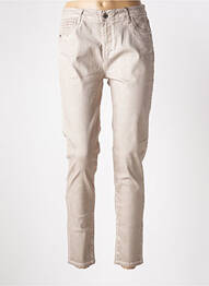 Pantalon 7/8 elasticitate mărime normală bej EVA KAYAN femme