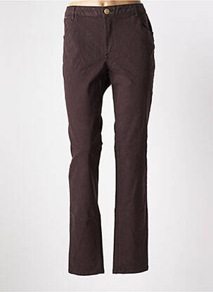 Pantalon slim elasticitate mărime normală maro LOLA ESPELETA femeie