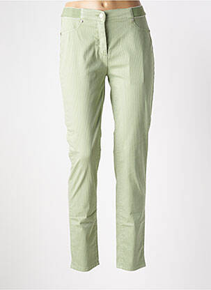 Pantalon slim talie elastică mărime normală verde TONI femeie
