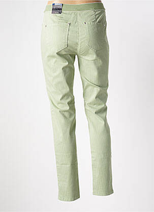 Pantalon slim talie elastică mărime normală verde TONI femeie