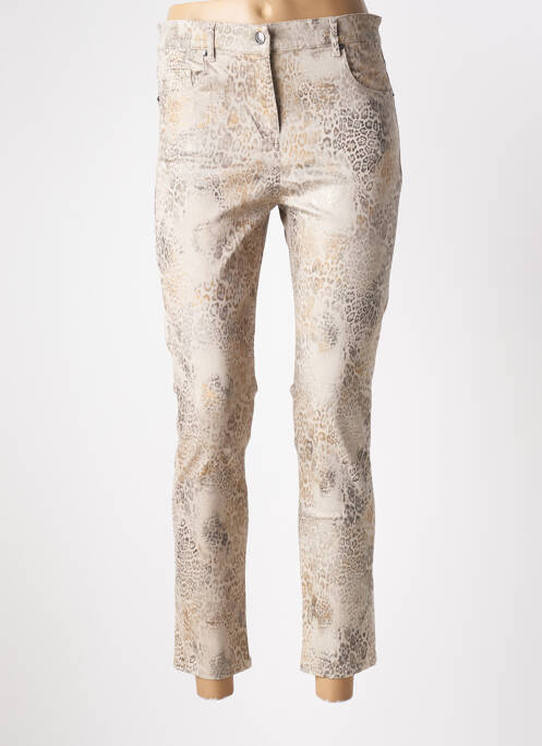 Pantalon 7/8 talie înaltă talie înaltă bej FRED SABATIER femme