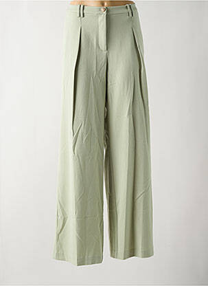 Pantalon evazat talie cu cleme talie înaltă verde TOM TAILOR femeie