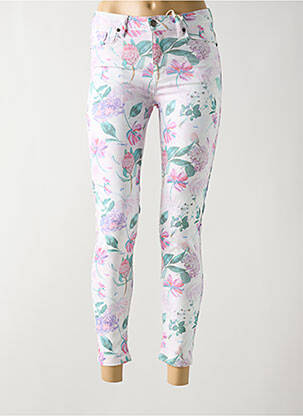 Pantalon 7/8 alb SMASH WEAR femeie