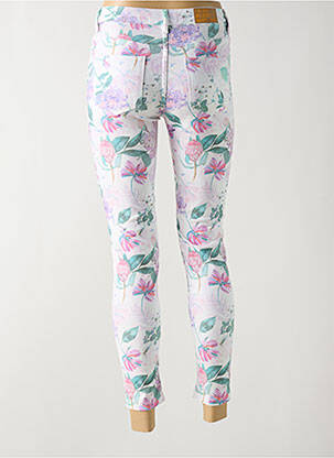 Pantalon 7/8 elasticitate mărime normală alb SMASH WEAR femeie