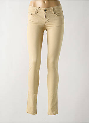 Blugi skinny elasticitate talie joasă bej SALSA femeie