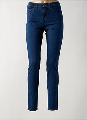 Blugi skinny țesătură brută talie înaltă albastru LCDN femeie