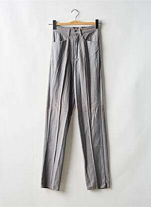 Pantalon slim talie înaltă talie înaltă gri C17 femeie