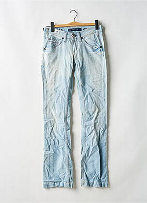 Blugi bootcut efect uzat decolorat talie joasă albastru MISS SIXTY femeie