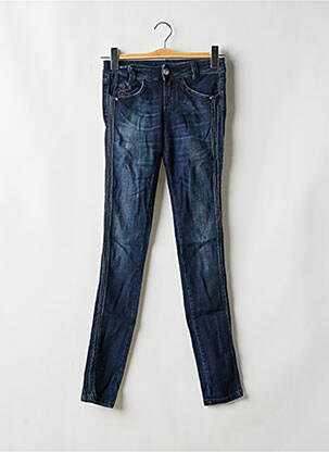 Blugi skinny efect uzat decolorat talie joasă albastru KILLAH femeie