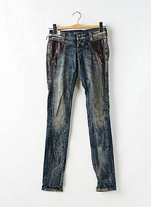 Blugi skinny efect uzat decolorat talie joasă albastru MISS SIXTY femeie