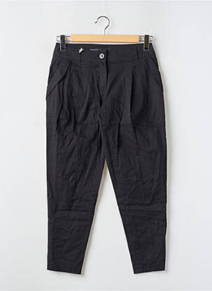 Pantalon chino țesătură poplin talie înaltă negru MISS SIXTY femeie