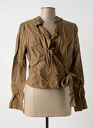 Cardigan petrecut maro LE PHARE DE LA BALEINE femeie