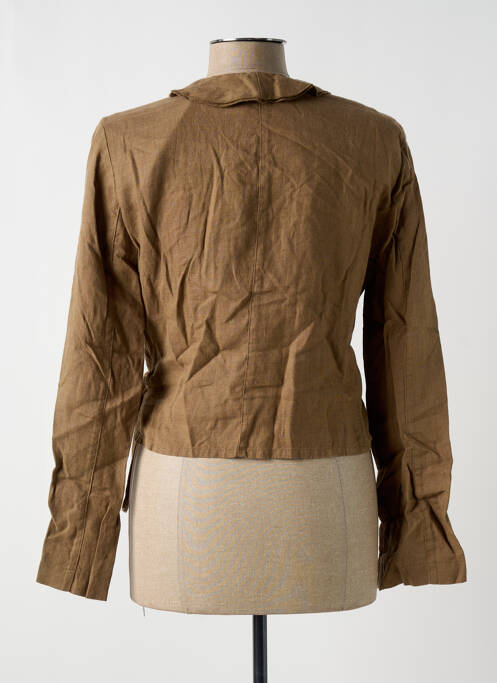 Cardigan petrecut maro LE PHARE DE LA BALEINE femeie