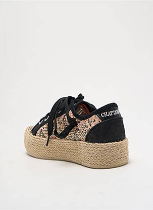 Espadrile țesătură satinată toc de 4 la 6 cm roz CHATTAWAK femeie