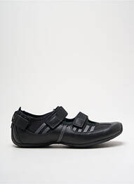 Sandale/pantofi decupați material neted toc plat până la 3 cm negru TSUBO femme