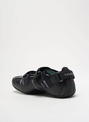 Sandale/pantofi decupați material neted toc plat până la 3 cm negru TSUBO femeie