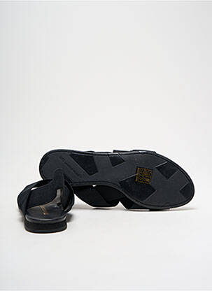 Sandale/pantofi decupați țesătură satinată toc plat până la 3 cm negru UNITED NUDE femeie
