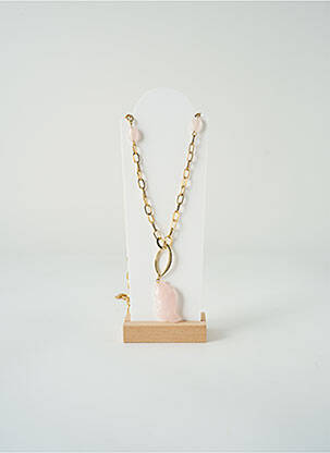 Colier lung roz SATINE femeie