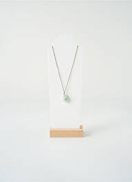 Colier ornament element din lemn verde SATINE femeie