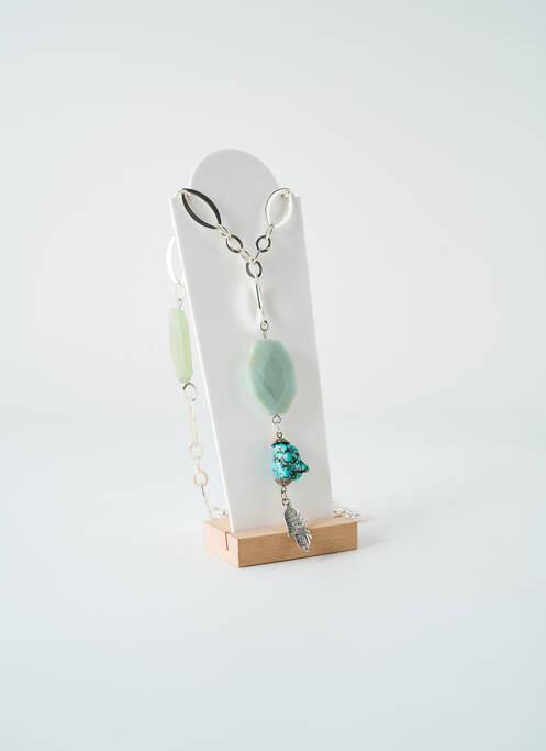 Colier lung albastru SATINE femeie