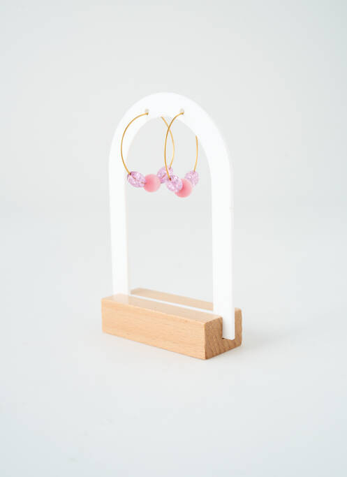 Cercei roz SATINE femeie