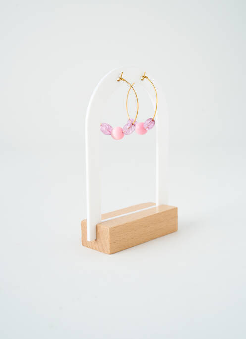 Cercei roz SATINE femeie