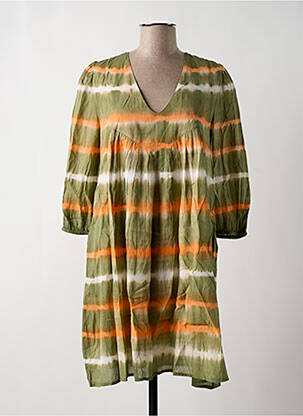 Rochie scurtă mâneci 3/4 mâneci 3/4 verde GARANCE femeie