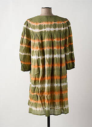 Rochie scurtă mâneci 3/4 mâneci 3/4 verde GARANCE femeie