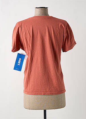 Tricou imprimeu fantezie mâneci scurte portocalie OBEY femeie