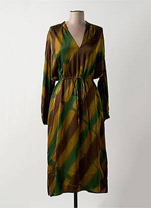 Rochie lungă maro HARTFORD femeie