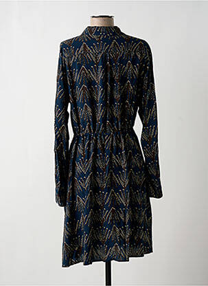Rochie midi croială fluidă mâneci lungi albastru HARTFORD femeie