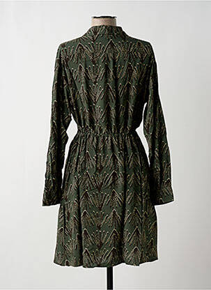 Rochie midi croială fluidă mâneci lungi verde HARTFORD femeie
